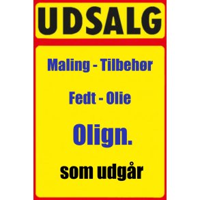 Udsalg - Maling m.m.