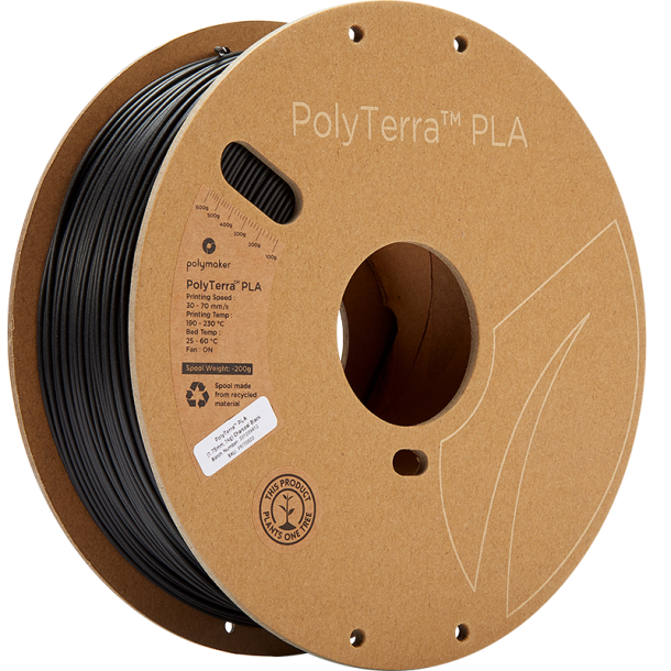 PolyTerra - PLA - Charcoal Black - 1kg.