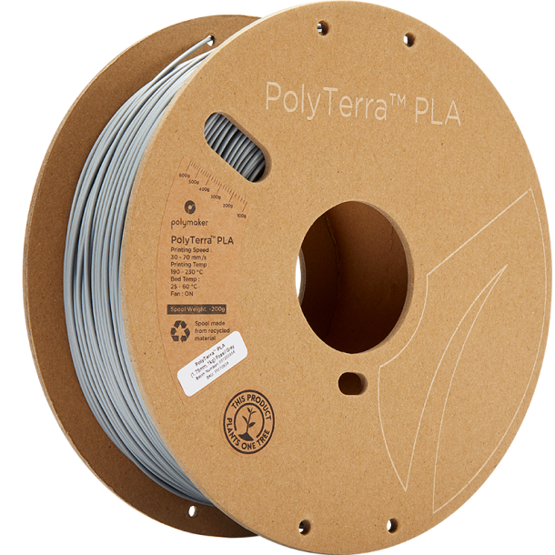 PolyTerra - PLA - Fossil Grey - 1kg.