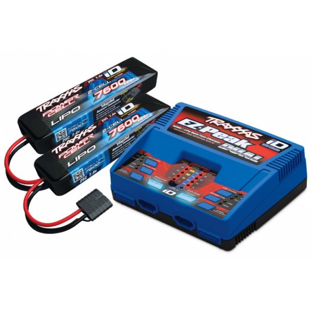 EZ-Peak Dual 8A &amp; 2stk. 2S 7600mAh Li-Po - Combo