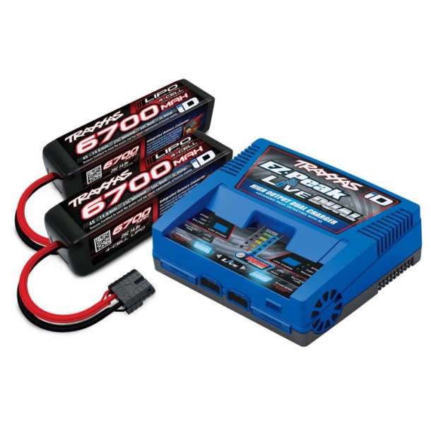 EZ-Peak Live Dual 26A &amp; 2 stk. 4S 6700mAh Li-Po - Combo