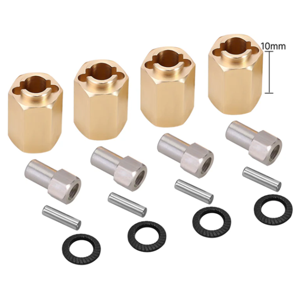 Messing Hex Adaptere - 10mm - TRX-4M