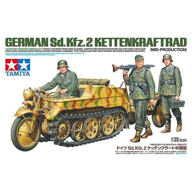 1/35 - Tysk Sd.Kfz.2 Kettenkraftrad - Mid Production.