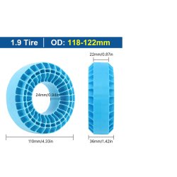 1.9" - Silikone Gummi Indlg - Medium - 118-122mm