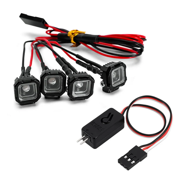 Firkantede LED Lys Inkl. Tænd/Sluk Modul - 1/18-1/24
