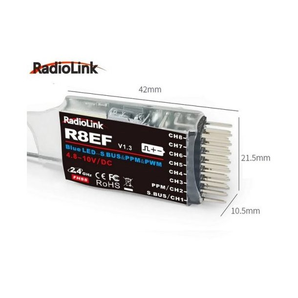 Modtager - 8 Kanaler - R8EF