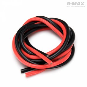 Silikoneledning - Rd Og Sort - 10 AWG